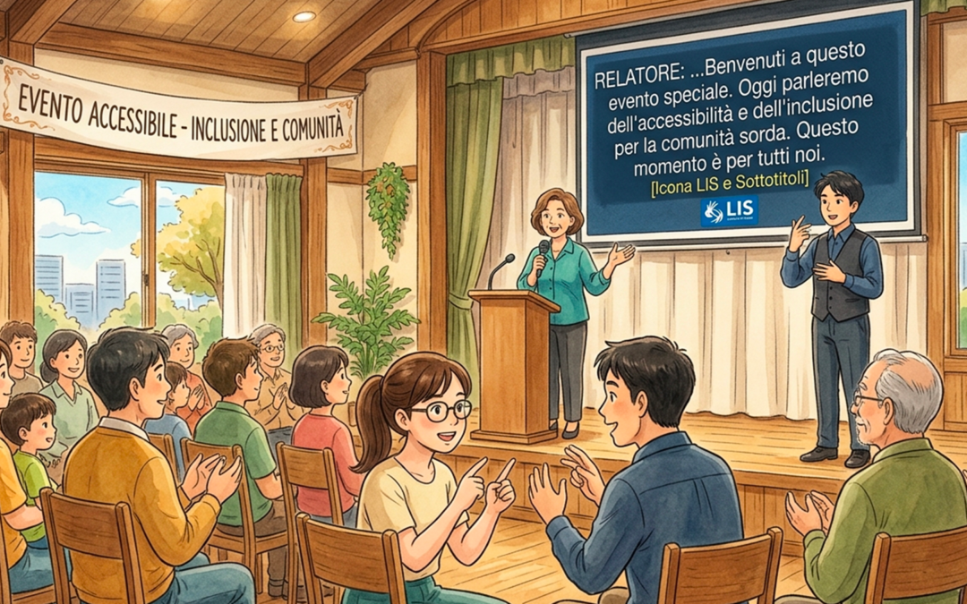 Eventi accessibili: regia, luci e posizionamento interpreti LIS 
