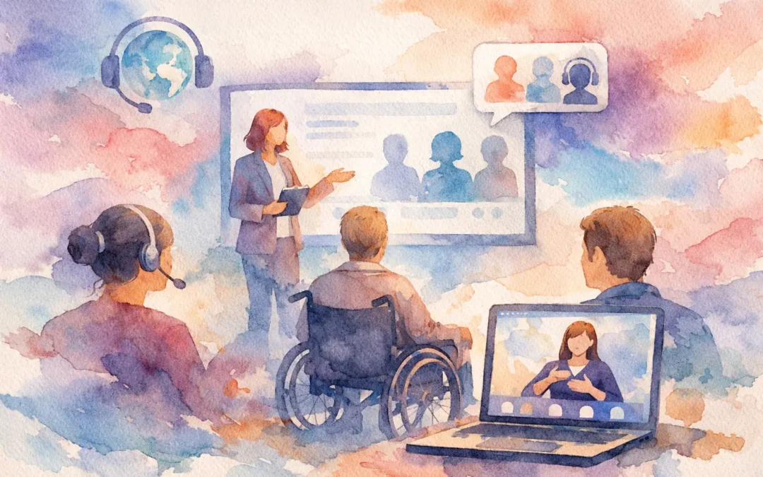 Come adattare webinar aziendali accessibili